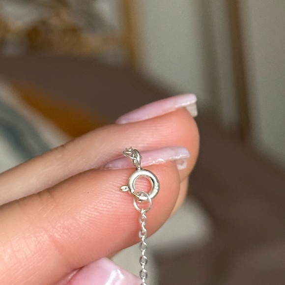 Sterling silver customized eternity necklace I LOVE YOU FOREVER ABBY - Picture 5 of 8